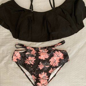 High-waisted two piece swimsuit